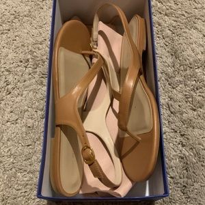 Stuart Weitzman Align Slingback Flat Sandal (Women)
 
Almond, Size 7 M